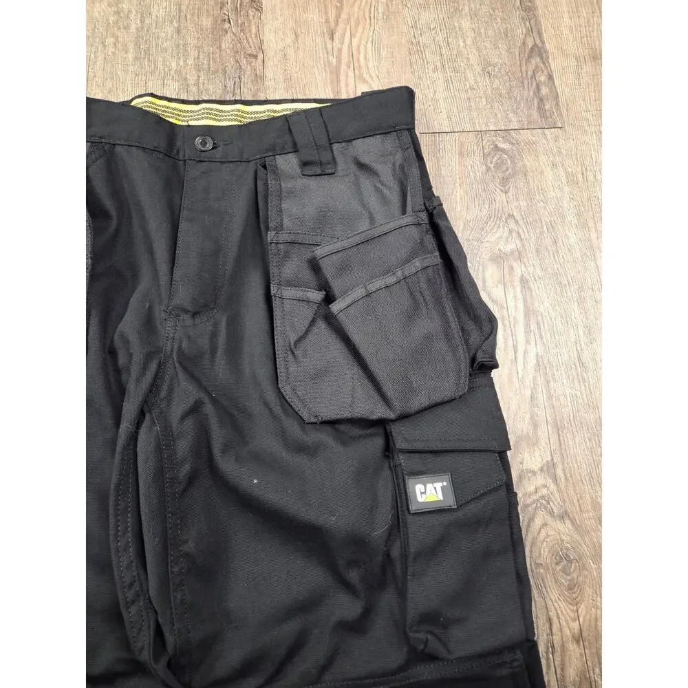 Caterpillar trademark work Pants C172 016 Black NEW Heavy Duty 32x32